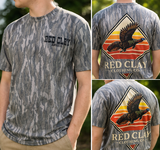 "Retro Thunderbird" Original Mossy Oak Bottomland Washed Out Tee