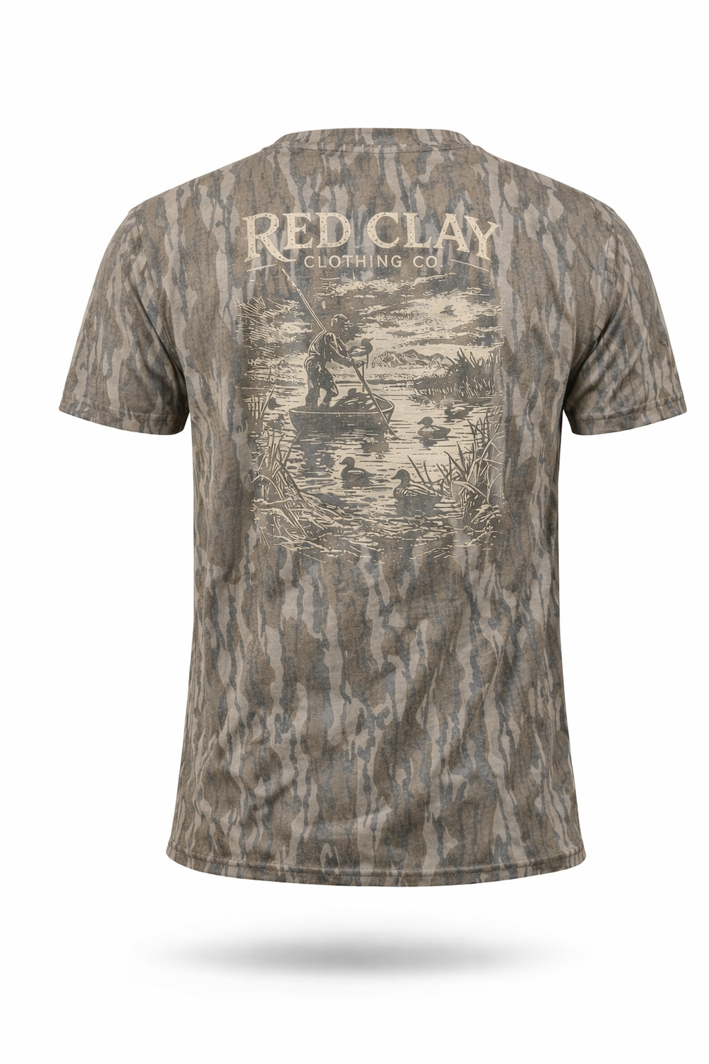 "Setting Decoys" Original Mossy Oak Bottomland Washed Out Tee