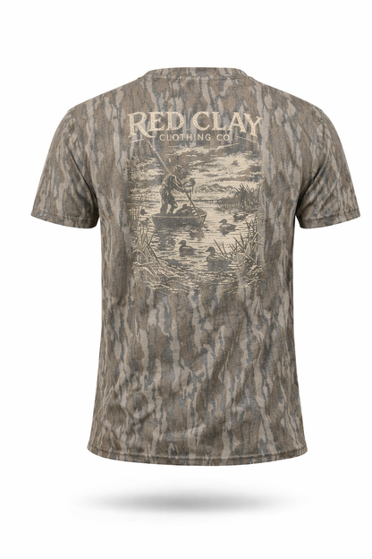 "Setting Decoys" Original Mossy Oak Bottomland Washed Out Tee