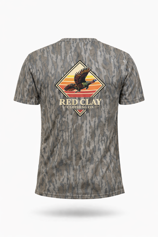 "Retro Thunderbird" Original Mossy Oak Bottomland Washed Out Tee