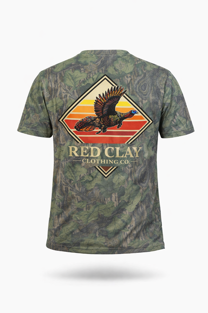 "Retro Thunderbird" Mossy Oak Full Foliage Washed Out Tee